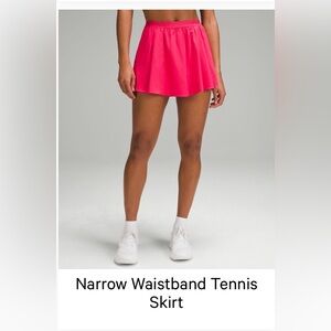 NWT Lululemon Narrow Waistband Tennis Skirt Cherry Mist